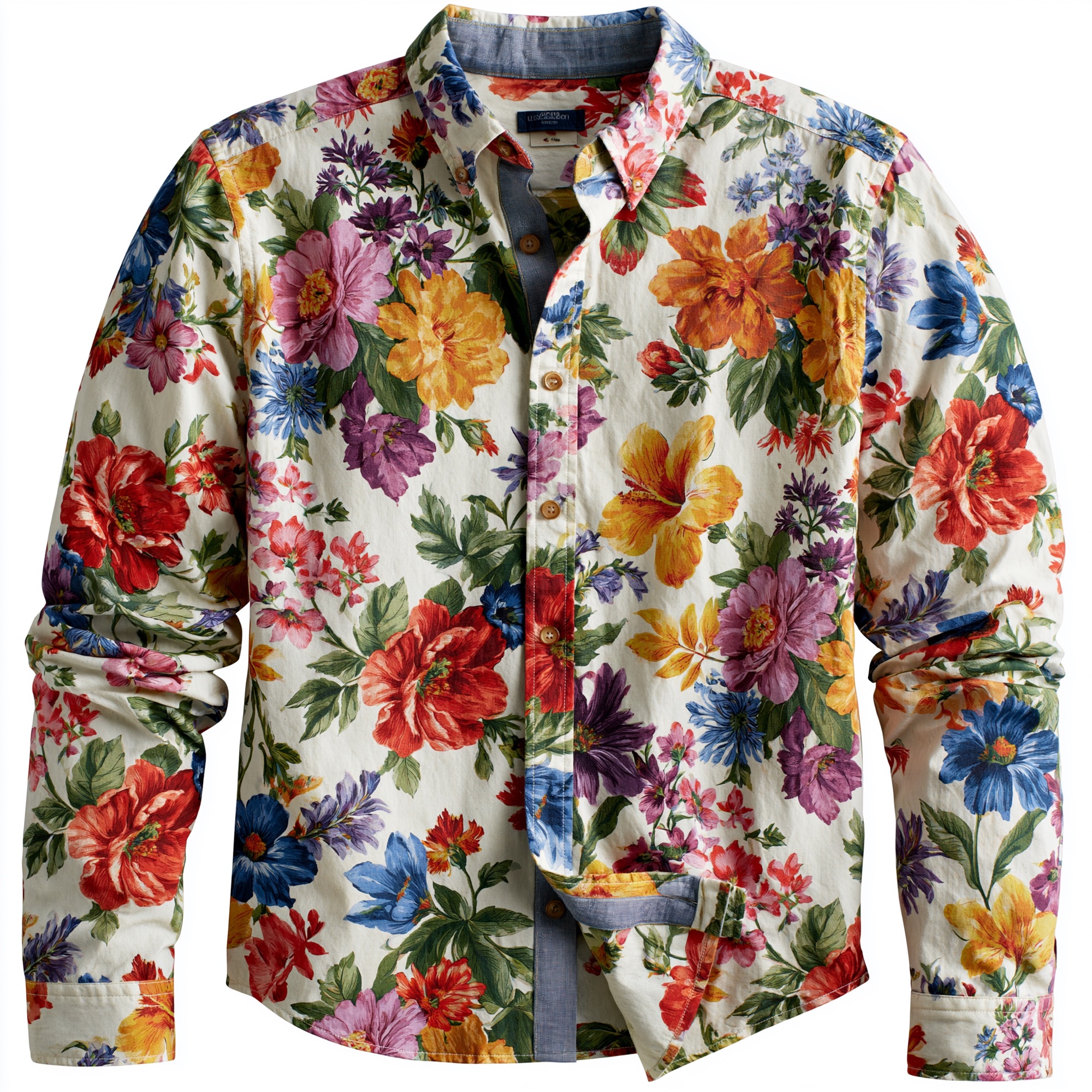 Botanical long sleeve — painterly floral print