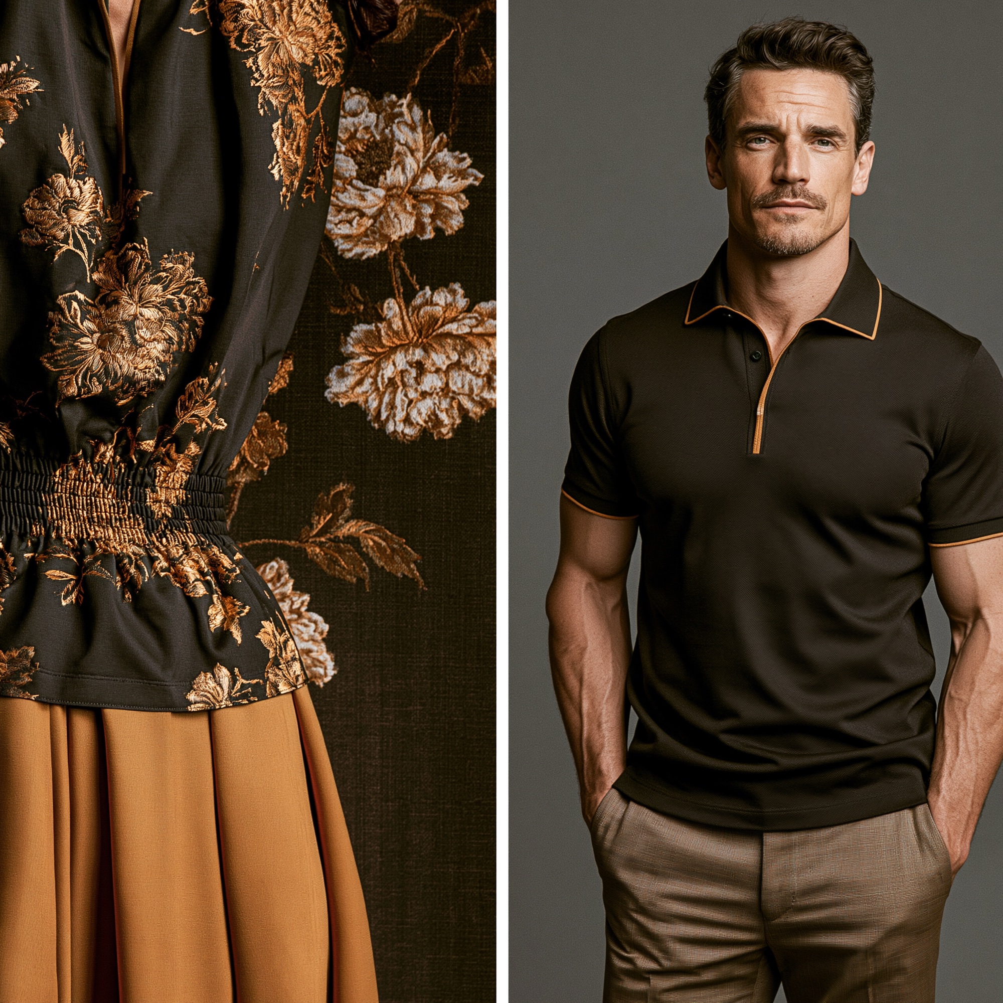 The Rare Standard Polo — structured pique, raw fringe hem